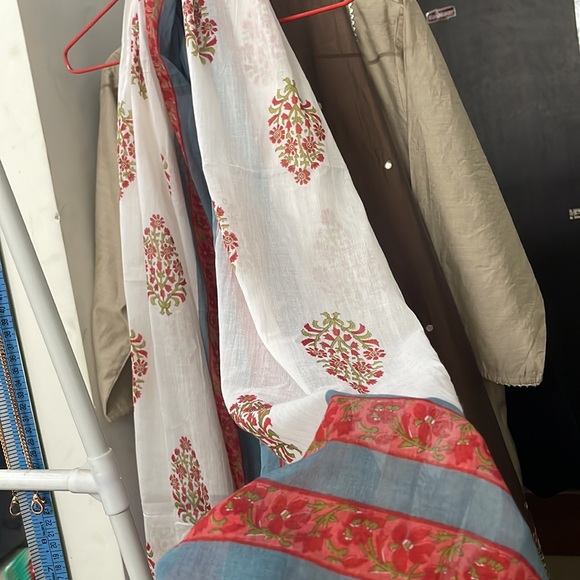 Libas Printed Cotton Straight Kurta with Palazzos & Dupatta | NWOT - Picture 15 of 17